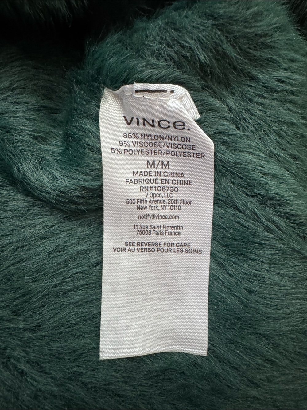 Vince Juniper Green Fuzzy Eyelash Crewneck Sweater NWT M Fall Preppy Modern Chic - Picture 9 of 11